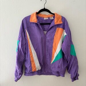 JCPenney USA Olympic Purple Windbreaker Unisex Size M Vintage